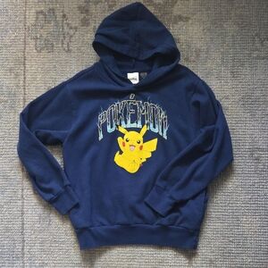 Pokemon Navy Blue Hoodie with Pikachu Design